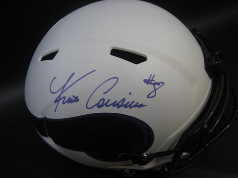 Minnesota Vikings Kirk Cousins Hand Signed Autographed Replica Full-Size Matte White Helmet Includes Beckett Witnessed COA