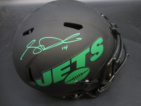 New York Jets Sam Darnold Hand Signed Autographed Replica Full-Size Matte Black Helmet Includes Fanatics Authentic COA