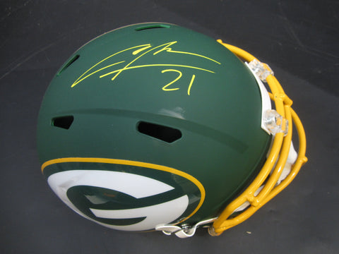 Green Bay Packers Charles Woodson Hand Signed Autographed Replica Full-Size Matte Green Helmet Includes Fanatics Authentic COA