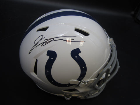 Indianapolis Colts Jonathan Taylor Hand Signed Autographed Replica Full-Size White Helmet Includes Fanatics Authentic COA