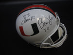 University of Miami Hurricanes Bernie Kosar Hand Signed Autographed Replica Full-Size White Helmet with 83 CHAMPS Inscription Includes JSA COA