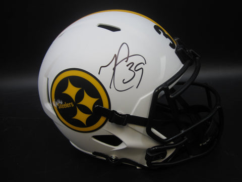 Pittsburgh Steelers Minkah Fitzpatrick Hand Signed Autographed Replica Full-Size White Helmet Includes Beckett Witnessed COA