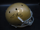 University of Notre Dame Fighting Irish Cole Kmet Hand Signed Autographed Replica Full-Size Gold Helmet Includes Beckett Witnessed COA