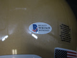University of Notre Dame Fighting Irish Cole Kmet Hand Signed Autographed Replica Full-Size Gold Helmet Includes Beckett Witnessed COA
