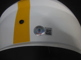 Pittsburgh Steelers Pat Freiermuth Hand Signed Autographed Replica Full-Size White Helmet Includes Beckett Witnessed COA