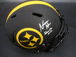 Pittsburgh Steelers Najee Harris Hand Signed Autographed Replica Full-Size Matte Black Helmet with Hurdle Man Inscription Includes Fanatics Authentic COA