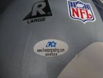 Dallas Cowboys Roger Staubach Hand Signed Autographed Authentic Full-Size Silver Helmet with Game Play, Dallas/Vikings Score, & Date Inscriptions Includes COA