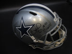Dallas Cowboys Ezekiel Elliott Hand Signed Autographed Replica Full-Size Silver Helmet Includes Beckett Witnessed COA