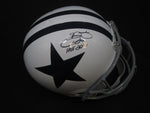Dallas Cowboys Emmitt Smith Hand Signed Autographed Authentic Full-Size White Helmet with HOF 2010 Inscription Includes Prova & JSA COA