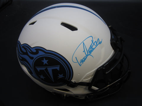 Tennessee Titans Derrick Henry Hand Signed Autographed Lunar Eclipse Speed Authentic Full-Size Matte White Helmet Includes Fanatics Authentic COA