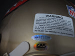 San Francisco 49ers Joe Montana Hand Signed Autographed Authentic Full-Size Gold Helmet Includes UDA Hologram & CAS COA