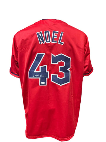 Cleveland Guardians Jhonkensy Noel Hand Signed Autographed Custom Red Jersey Includes JSA COA