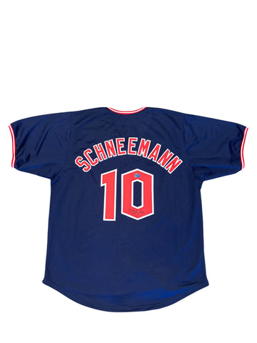 Cleveland Guardians Daniel Schneemann Hand Signed Autographed Custom Navy Jersey Includes Prova COA