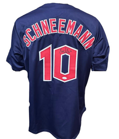Cleveland Guardians Daniel Schneemann Hand Signed Autographed Custom Navy Jersey Includes JSA COA