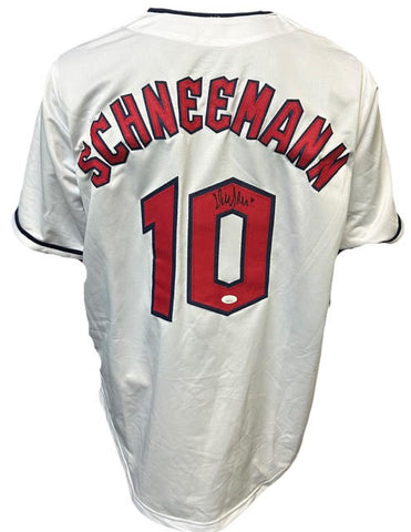 Cleveland Guardians Daniel Schneemann Hand Signed Autographed Custom White Jersey Includes JSA COA