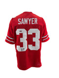 The Ohio State University Buckeyes Jack Sawyer Hand Signed Autographed Custom Red Jersey Includes SWAU COA