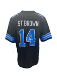 Detroit Lions Amon-Ra St. Brown Hand Signed Autographed Authentic Nike Black Jersey Includes Beckett COA