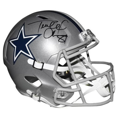 Dallas Cowboys Terrell Owens Hand Signed Autographed Replica Full-Size Silver Helmet Includes JSA COA