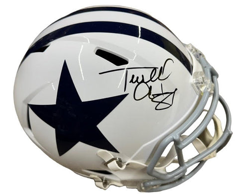 Dallas Cowboys Terrell Owens Hand Signed Autographed Replica Full-Size White Helmet Includes JSA COA