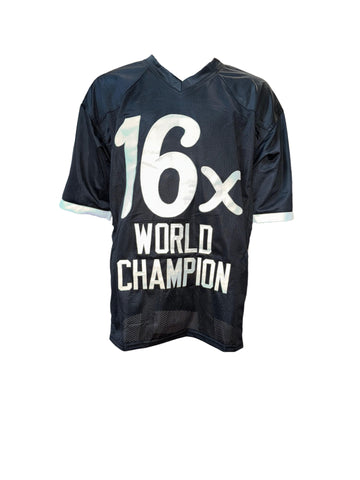 Ric Flair Hand Signed Autographed Custom Black Jersey with Famous Quote Includes JSA COA