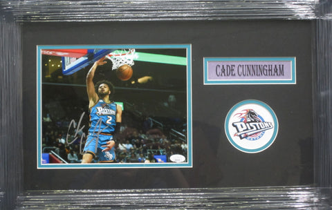 Detroit Pistons Cade Cunningham SIGNED 8x10 Framed Photo JSA COA