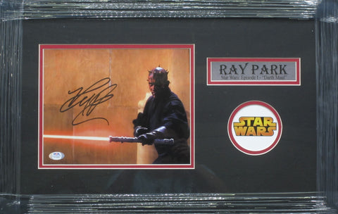 Star Wars Ray Park SIGNED 8x10 Framed Photo PSA COA