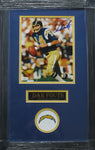 San Diego Chargers Dan Fouts Hand Signed Autographed 8x10 Photo Framed with Matting Includes COA
