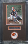 Cleveland Browns Bernie Kosar & Kevin Mack Hand Signed Autographed 8x10 Photo Framed with Matting Includes COA