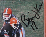 Cleveland Browns Bernie Kosar & Kevin Mack Hand Signed Autographed 8x10 Photo Framed with Matting Includes COA