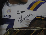 Louisiana State University Tigers Grant Delpit Hand Signed Autographed 16x20 Photo Framed with Matting Includes JSA COA