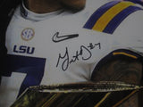 Louisiana State University Tigers Grant Delpit Hand Signed Autographed 16x20 Photo Framed with Matting Includes JSA COA