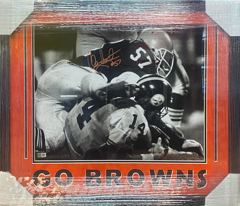 Cleveland Browns Clay Matthews Hand Signed Autographed 16x20 Photo Framed & Suede Matted with Cutout Lettering TRISTAR COA