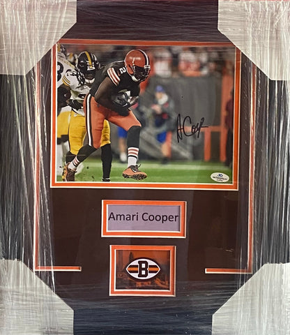 Cleveland Browns Amari Cooper Hand Signed Autographed 8x10 Photo Framed & Matted with COA