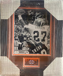 Cleveland Browns Thom Darden Hand Signed Autographed 8x10 Photo with Int Baby! and All-Pro Inscriptions Framed with Suede Matting Includes COA