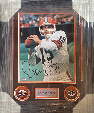 Cleveland Browns Bernie Kosar Hand Signed Autographed 11x14 Photo Framed with Matting Includes PSA COA
