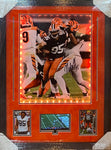Cleveland Browns Myles Garrett Hand Signed Autographed 16x20 Photo Framed with Suede Matting, LED Lighting, & Video Highlights Includes JSA COA