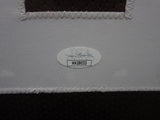 Cleveland Browns Jim Brown Hand Signed Autographed Custom Brown Jersey Framed with Matting Includes JSA COA