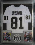 Oakland Raiders Willie Brown Hand Signed Autographed Jersey Framed & Matted with Five Star Grading COA