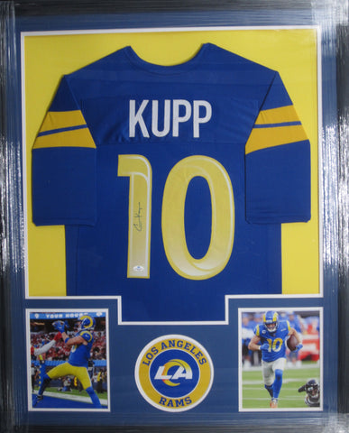 Los Angeles Rams Cooper Kupp Hand Signed Autographed Jersey Framed & Matted with Five Star Grading COA