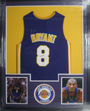 Los Angeles Lakers Kobe Bryant Hand Signed Autographed Jersey Framed & Matted with Five Star Grading COA