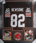 Cleveland Browns Ozzie Newsome Hand Signed Autographed Jersey Framed & Matted with JSA COA