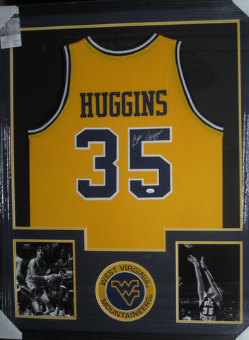 West Virginia Mountaineers Bob Huggins SIGNED Framed Matted Jersey JSA COA