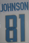 Detroit Lions Calvin Johnson SIGNED Framed Matted Jersey WITH COA