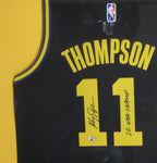 Golden State Warriors Klay Thompson SIGNED Framed Matted Jersey FANATICS COA
