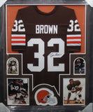 Cleveland Browns Jim Brown SIGNED Framed Matted Jersey JSA COA