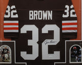 Cleveland Browns Jim Brown SIGNED Framed Matted Jersey JSA COA