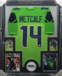 Seattle Seahawks DK Metcalf SIGNED Framed Matted Jersey JSA COA