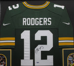 Green Bay Packers Aaron Rodgers SIGNED Framed Matted Jersey FANATICS COA