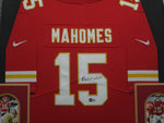 Kansas City Chiefs Patrick Mahomes SIGNED Framed Matted Jersey BECKETT COA