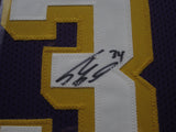Lakers Shaquille O'Neal SIGNED Framed Matted Jersey JSA COA